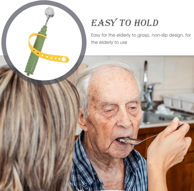 Ergonomic Adaptive Spoon For Elderly And Disabled Persons Non Slip Handle - Image 3